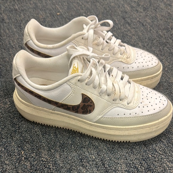 Nike Shoes - Nike Women’s Air Force White w/ Leopard - Size 9